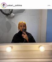 ブリーチ途中にはド金髪になってびっくりｗ大島由香里のインスタグラム＠ｙｕｋａｒｉ＿＿ｏｓｈｉｍａより