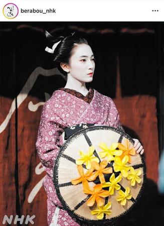 雰囲気違う？花魁時代。大河ドラマ「べらぼう～蔦重栄華乃夢噺～」のインスタグラム＠ｂｅｒａｂｏｕ＿ｎｈｋより