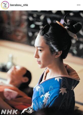 雰囲気違う？花魁時代。大河ドラマ「べらぼう～蔦重栄華乃夢噺～」のインスタグラム＠ｂｅｒａｂｏｕ＿ｎｈｋより