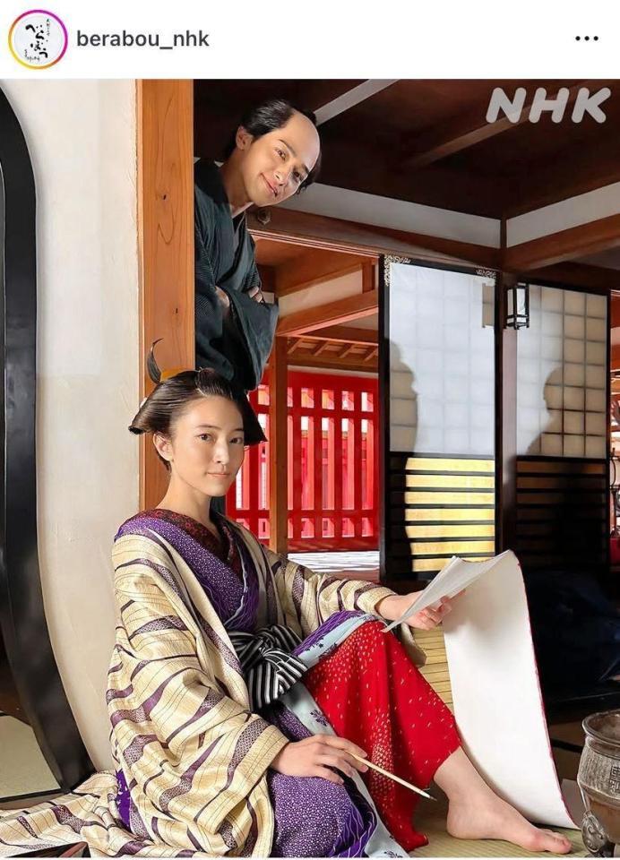 雰囲気違う？花魁時代。大河ドラマ「べらぼう～蔦重栄華乃夢噺～」のインスタグラム＠ｂｅｒａｂｏｕ＿ｎｈｋより