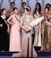 　ＭＩＳＳ　ＪＡＰＡＮに輝いた仲道真理子さん（撮影・佐々木彰尚）