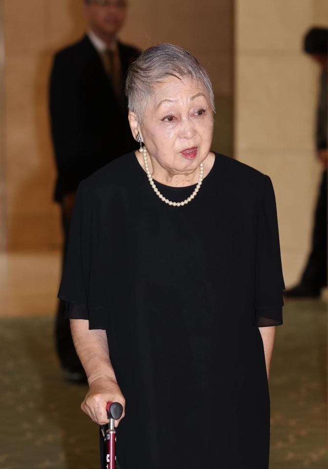 　偲ぶ会に出席した清水マリ（撮影・佐々木彰尚）