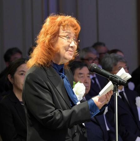 　お別れの挨拶をする野沢雅子