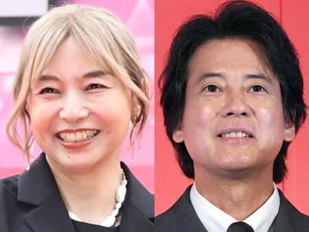 　山口智子（左）と唐沢寿明