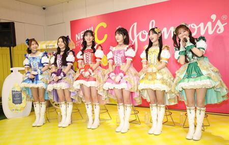 　イベントに登場した超ときめき♡宣伝部の（左から）辻野かなみ、杏ジュリア、坂井仁香、小泉遥香、菅田愛貴、吉川ひより（撮影・佐々木彰尚）