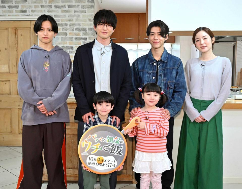 　取材会に出席した（前列左から）櫻、棚橋乃望、（後列左から）猪俣周杜、白洲迅、松島聡、蓮佛美沙子