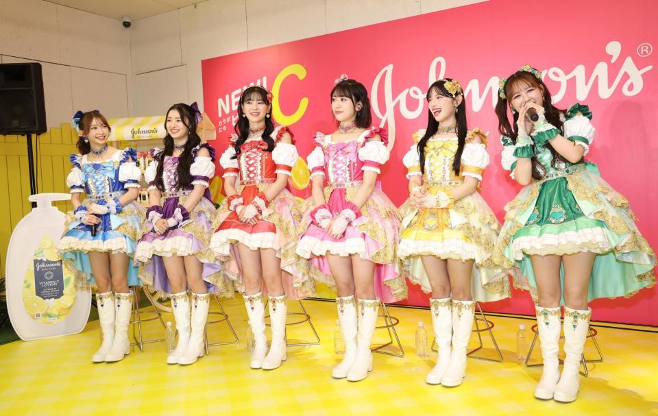 　イベントに登場した超ときめき♡宣伝部の（左から）辻野かなみ、杏ジュリア、坂井仁香、小泉遥香、菅田愛貴、吉川ひより（撮影・佐々木彰尚）