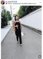 　お気に入りのカルティエのネックレスはこの時も。加藤あいのインスタグラム＠ａｉ＿ｋａｔｏ１２１２（９月１９日付）より