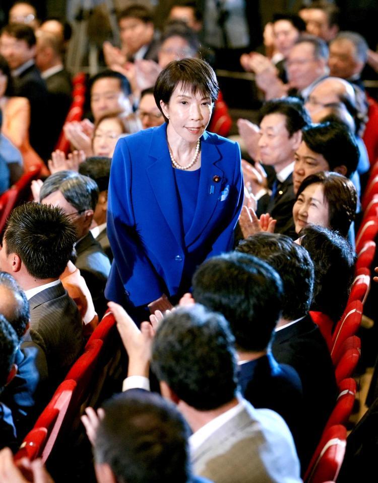 　自民党の新総裁に選出された高市早苗氏