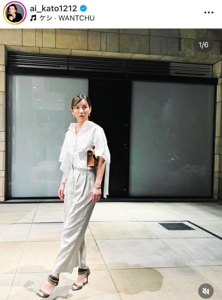 　加藤あいのインスタグラム＠ａｉ＿ｋａｔｏ１２１２（９月３０日付）より