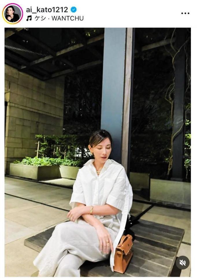 　加藤あいのインスタグラム＠ａｉ＿ｋａｔｏ１２１２（９月３０日付）より