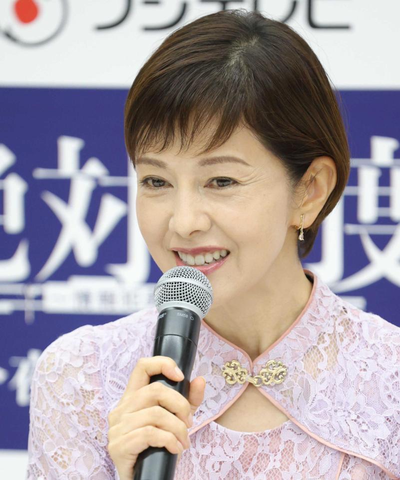 　撮影でのエピソードを話す沢口靖子