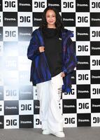 　スポーツアパレルブランド「ＤＩＧ」のローンチ記者会見に登場した沢尻エリカ（撮影・伊藤笙子）