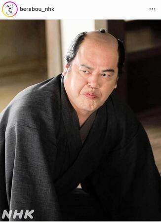 のちの葛飾北斎こと勝川春朗を演じる、くっきー！大河ドラマ「べらぼう～蔦重栄華乃夢噺～」のインスタグラム＠ｂｅｒａｂｏｕ＿ｎｈｋより。