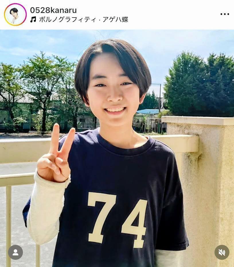 　「良いこと悪いこと」ではキングの幼少期役。野林万稔のインスタグラム＠０５２８ｋａｎａｒｕより