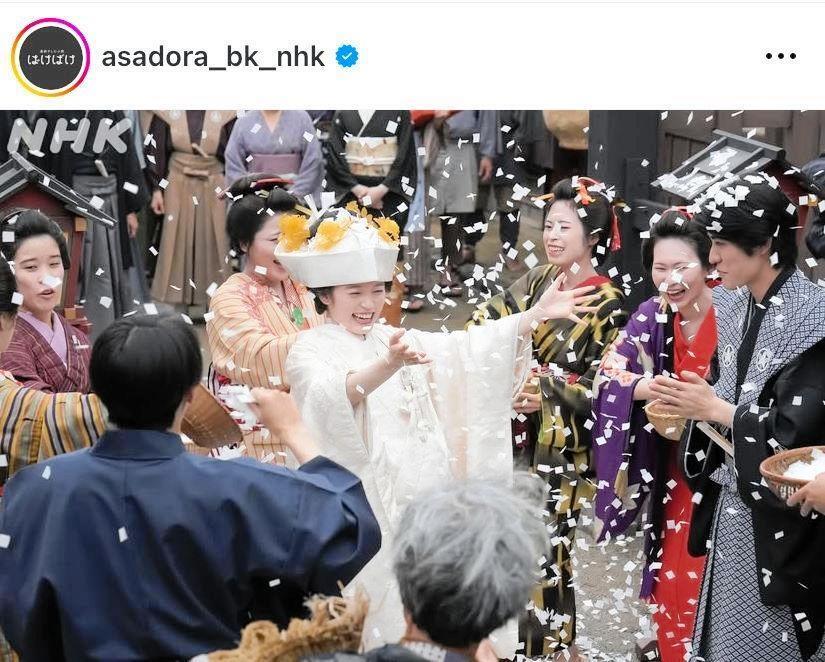 どうなっちゃうの～？？お似合いの２人。「ばけばけ」のインスタグラム＠ａｓａｄｏｒａ＿ｂｋ＿ｎｈｋより