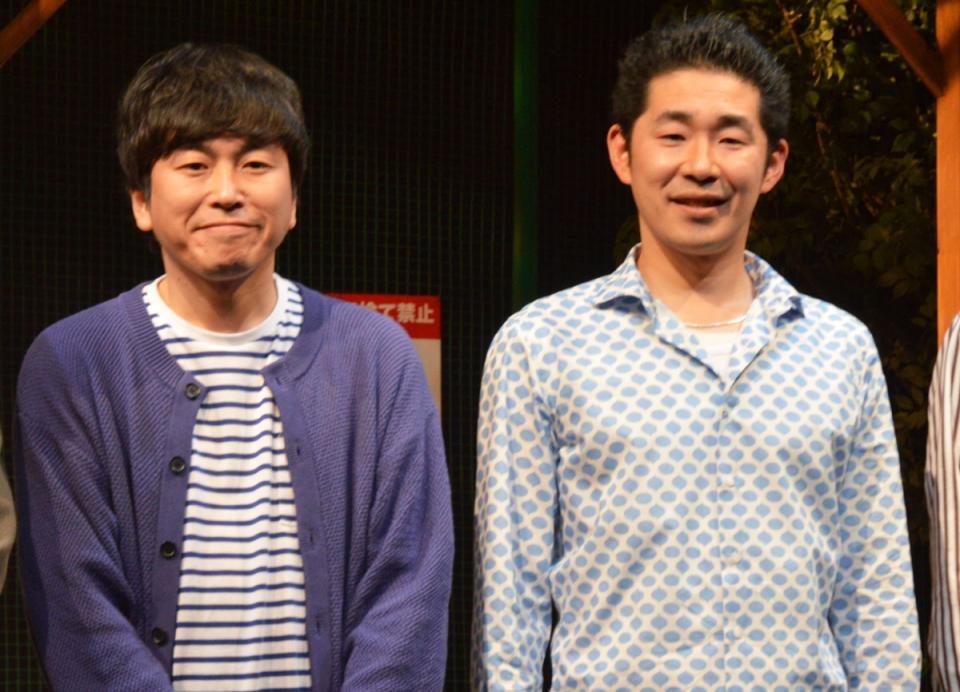 　しずる・村上純（左）とＫＡＺＭＡ