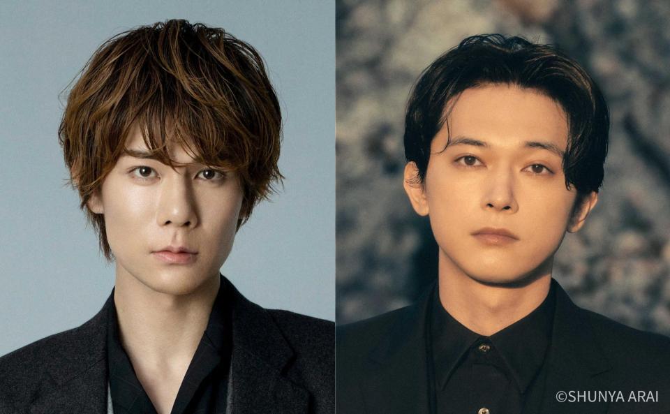 日本初上陸のミュージカルで主人公をWキャストで演じる柿澤勇人(左)と吉沢亮