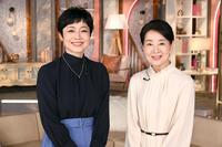 　対談した有働由美子（左）と吉永小百合