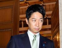 　自民党との政策協議を終えた日本維新の会の藤田共同代表