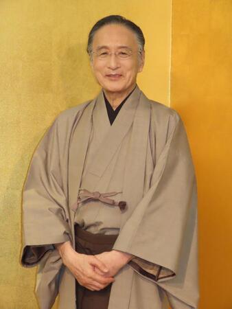 　会見に出席した片岡仁左衛門