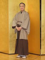 　会見に出席した片岡仁左衛門