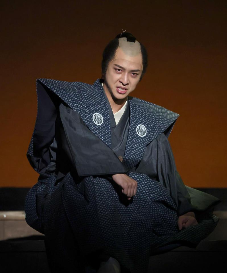 　侍姿で熱演する寺西拓人（撮影・金田祐二）