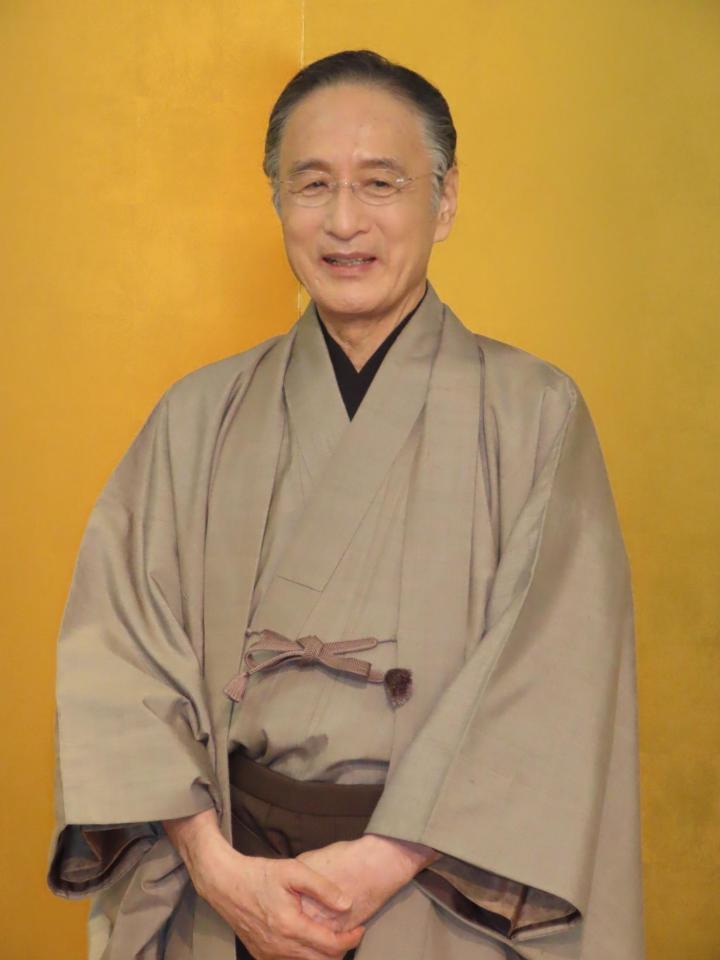 　会見に出席した片岡仁左衛門