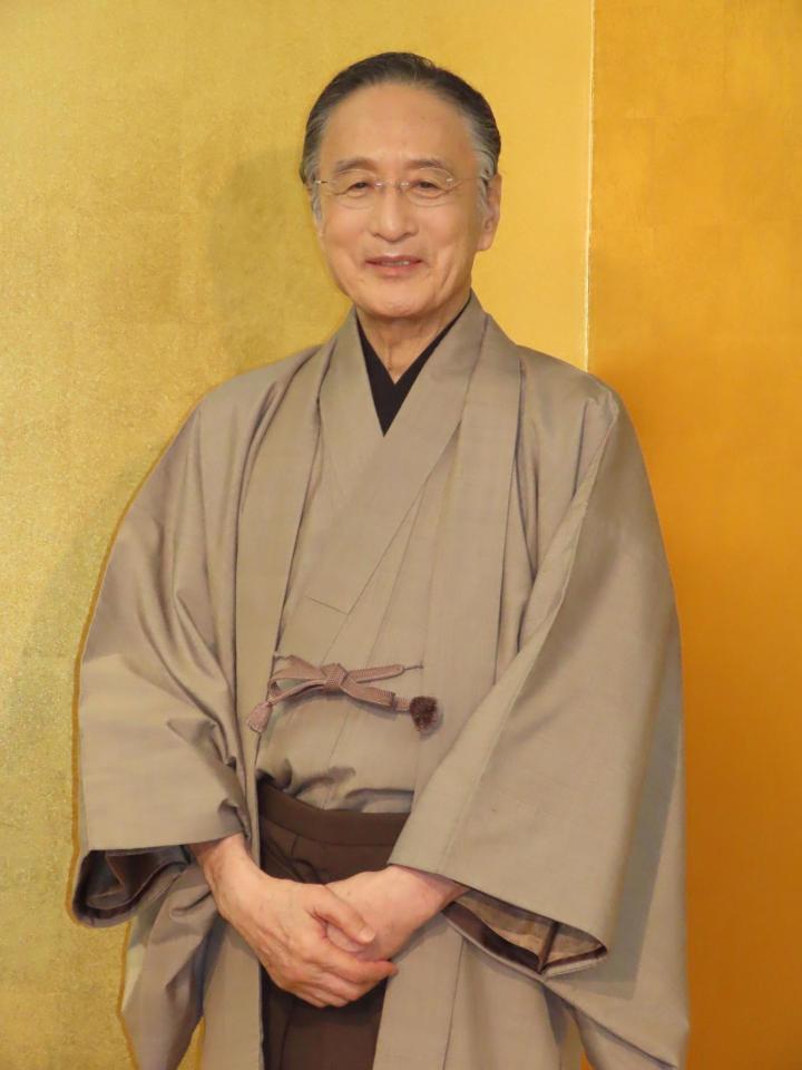 　会見に出席した片岡仁左衛門