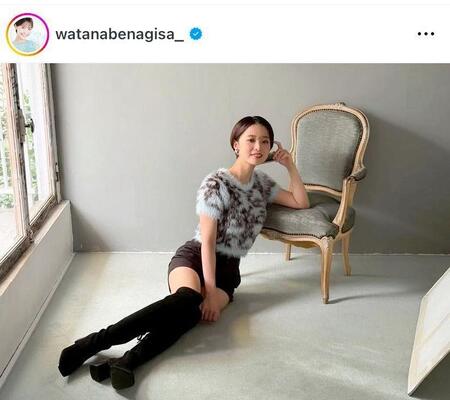 　脚長～い！！オフショットを投稿。渡邊渚のインスタグラム＠ｗａｔａｎａｂｅｎａｇｉｓａ＿より