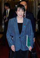 　日本維新の会の吉村代表との会談に向かう自民党の高市総裁