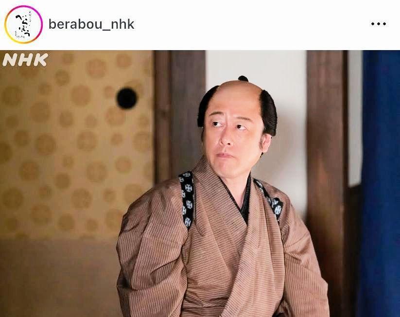 　素顔はイケメン？なコウメ太夫。大河ドラマ「べらぼう～蔦重栄華乃夢噺～」のインスタグラム＠ｂｅｒａｂｏｕ＿ｎｈｋより。