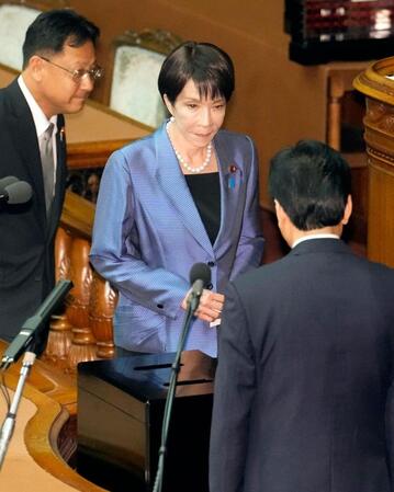 　衆院本会議の首相指名選挙で投票する自民党の高市早苗総裁