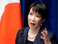 　新内閣が発足し、記者会見する高市早苗首相＝２１日