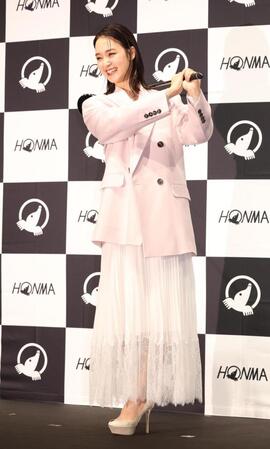 　アンバサダーに就任した剛力彩芽（撮影・佐々木彰尚）