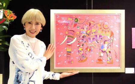 　「秋野暢子希望の輪展」を開催した秋野暢子