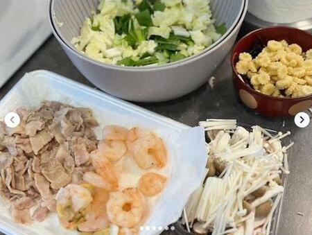 　具たっぷりの中華あんかけ。石川梨華のインスタグラム＠ｒｉｋａ＿ｉｓｈｉｋａｗａ＿ｏｆｆｉｃｉａｌより