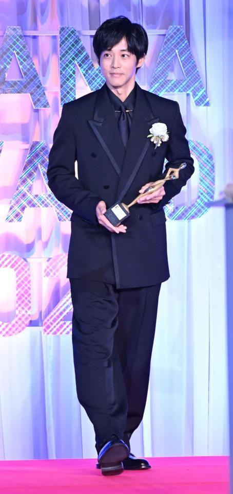 　主演男優賞を受賞した松坂桃李（撮影・持木克友）