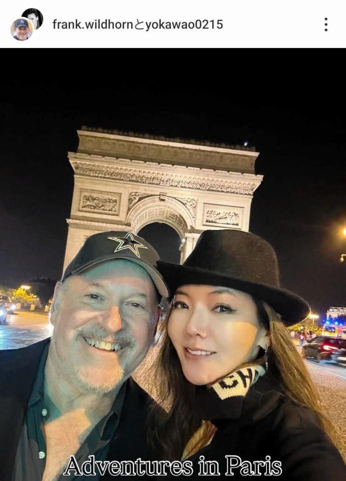 　パリで。和央ようかのインスタグラム＠ｙｏｋａｗａｏ０２１５（１０月１５日付）より 