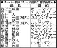 　スーパー戦隊シリーズ出身の主な芸能人
