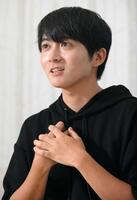 　学生時代を振り返る牧田習（撮影・堀内翔）