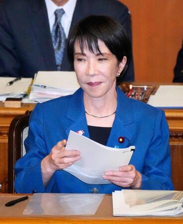 　参院本会議の代表質問で、答弁を終えた高市首相＝６日午後