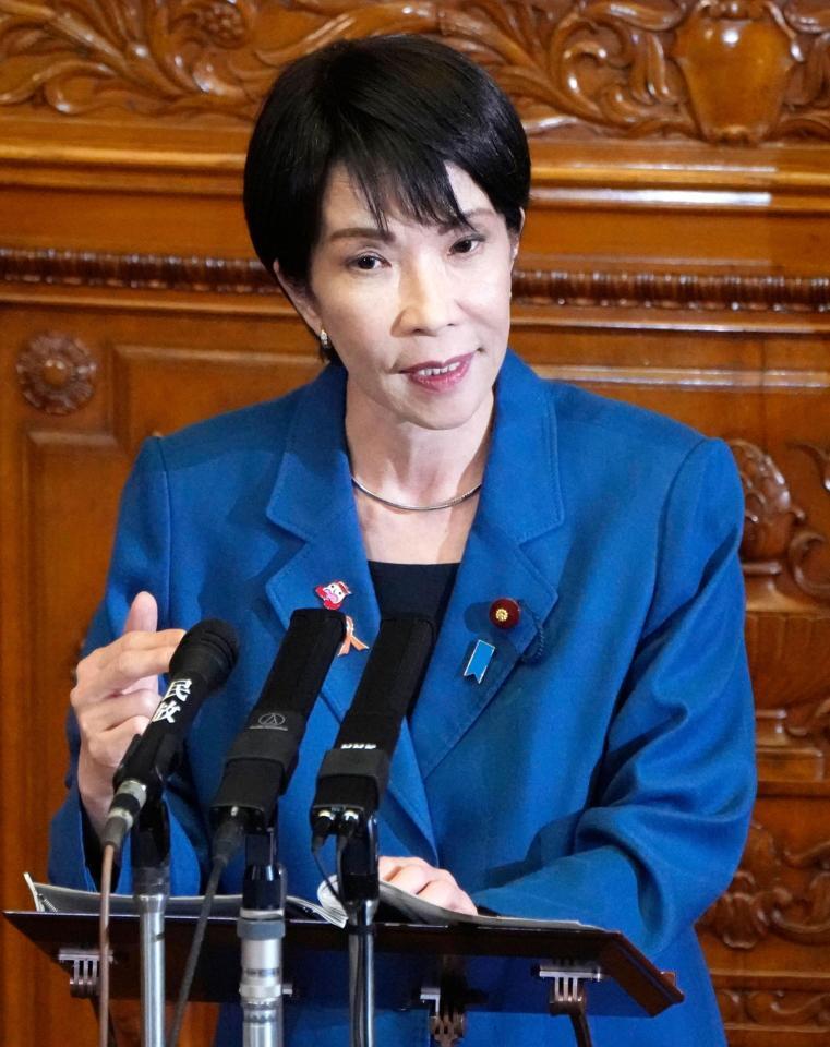 　参院本会議で答弁する高市首相＝６日午後