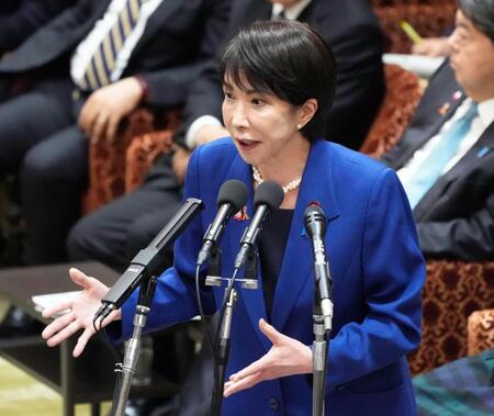 　衆院予算委で答弁する高市首相