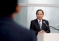 　会見するフジテレビ・清水賢治社長（撮影・金田祐二）