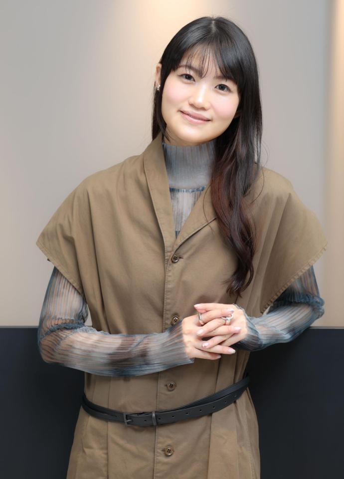 　優しくほほ笑む早見沙織（撮影・吉澤敬太）