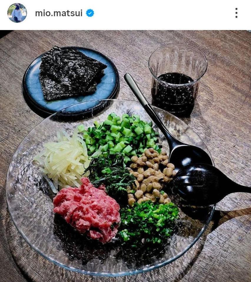 松井美緒さんのインスタグラム＠ｍｉｏ．ｍａｔｓｕｉ（１１月６日付）より