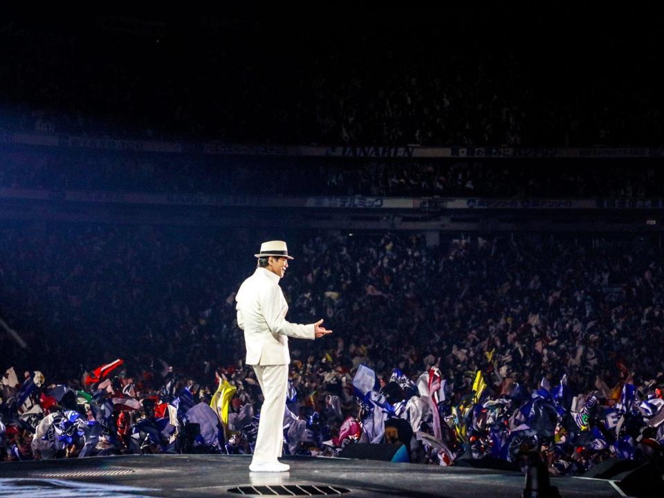 　東京ドームでソロデビュー５０周年記念ライブを開催した矢沢永吉＝ＰＨＯＴＯ：ＨＩＲＯ　ＫＩＭＵＲＡ