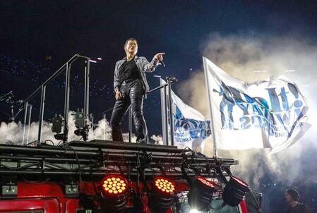 　東京ドームでソロデビュー５０周年記念ライブを開催した矢沢永吉＝ＰＨＯＴＯ：ＨＩＲＯ　ＫＩＭＵＲＡ