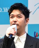 　ドラマでの名台詞を披露する千葉雄大（撮影・佐藤厚）